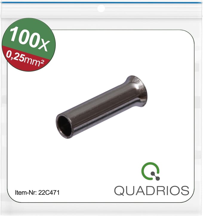 QUADRIOS adereindhuls, 22C471, 0,25 mm², ongeïsoleerd, 100 st.
