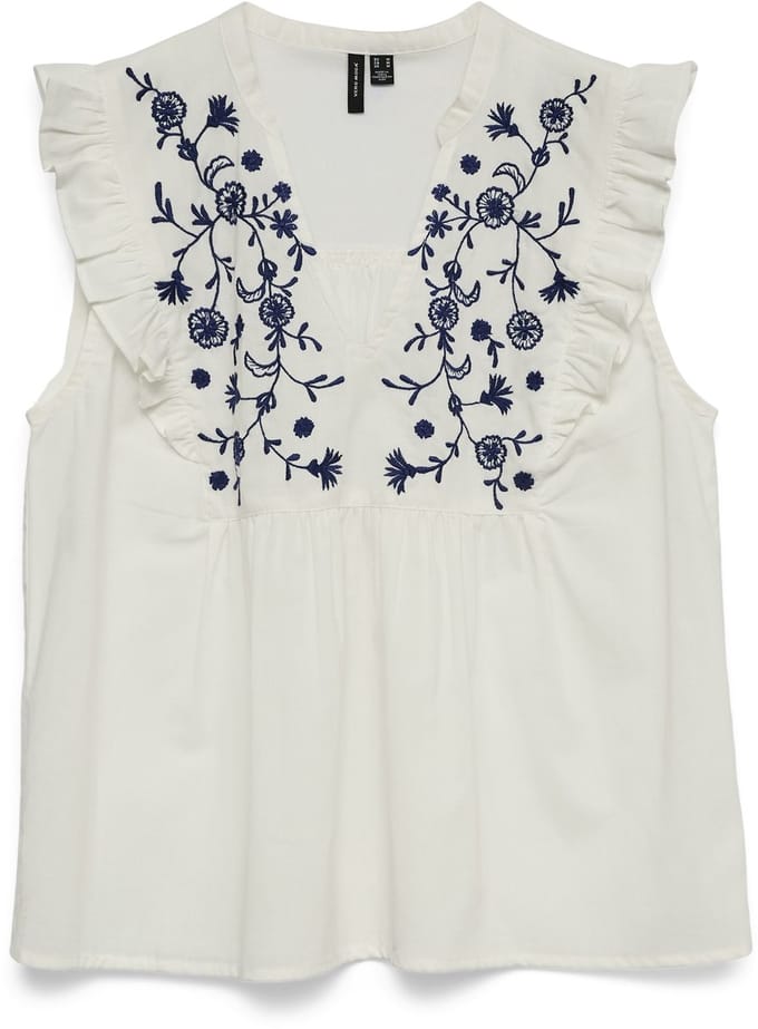 VERO MODA - VMHANNAH EMB SL TOP WVN NOOS - Dames - Blouses