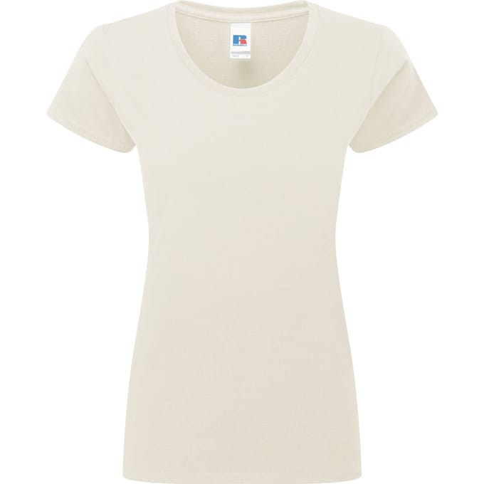 Russell Dames/Dames Authentiek Klassiek T-Shirt (Natuurlijk)