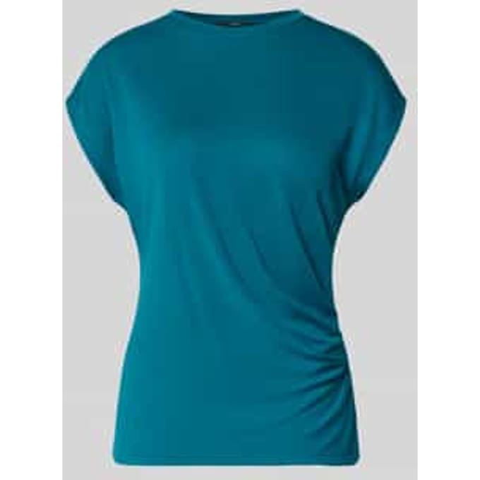 T-shirt van viscosemix met draperieën