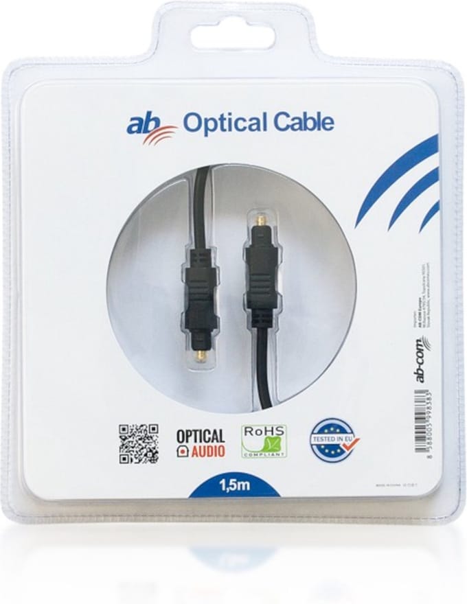AB-COM - optische audiokabel Toslink T-T -  1,5 m lang