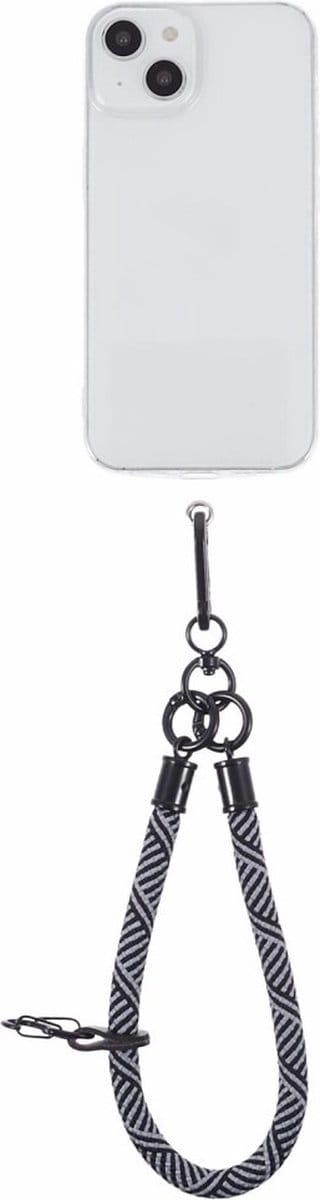 Coverup Polskoord met Sleutelhanger - Gevlochten Nylon 8mm - Grijs