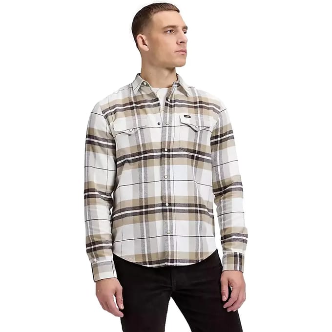 Lee Clean Western Regular Fit Overhemd Met Lange Mouwen Wit L Man