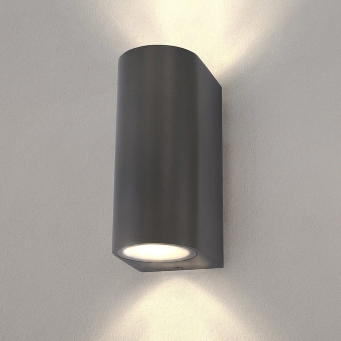 Ledvion - LED Wandlamp Antraciet & - GU10 - IP54