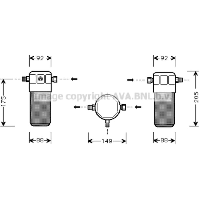 Droger, airconditioningsysteem AVA COOLING AID032