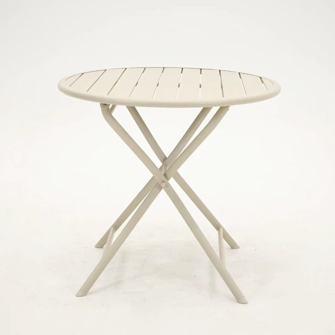 Tuintafel Globe 80cm rond cream