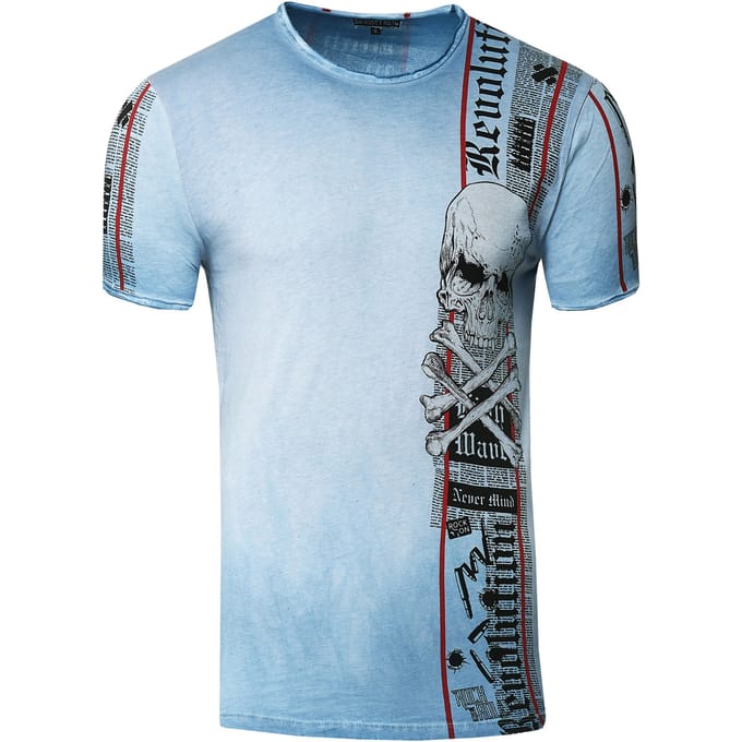 T-shirt met voor- en achterkant bedrukt