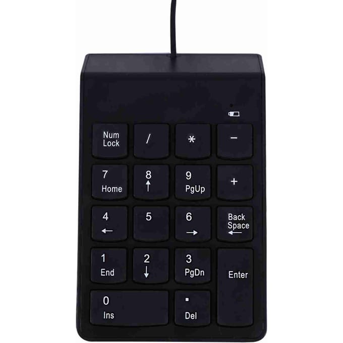 Pavé numérique USB Mini pavé numérique pavé numérique 18 touches clavier pour ordinateur portable ordinateur de bureau Pro blanc