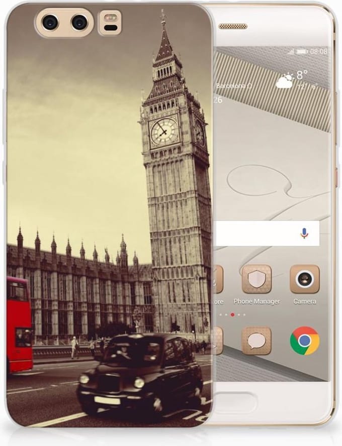 Huawei P10 Plus Siliconen Back Cover Londen