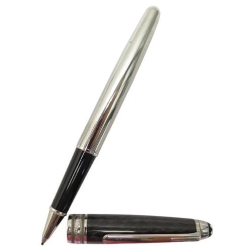Montblanc rollerball, classique carbon steel, met carbon dop, kleur staal