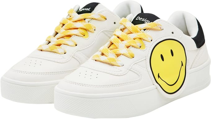 New Fancy Smiley lage sneakers met veters