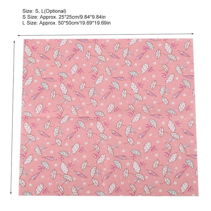 7 stuks Roze Bloemen Katoen Stof Vierkanten Quilten Naaien Voorgesneden DIY voor Handwerk Patchwork(L) white