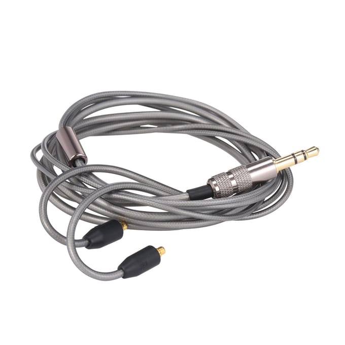 MMCX-connector Vervanging hoofdtelefoonkabel 3,5 mm bedrade oortelefoon Afneembaar snoer Compatibel met grijs