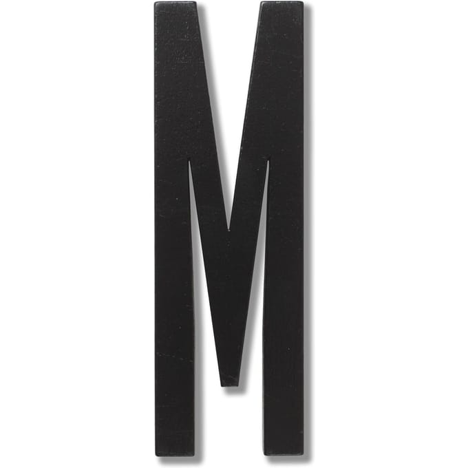 DESIGN LETTERS - Houten letters - M - zwart