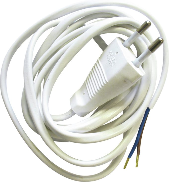 Scanpart aansluitsnoer met stekker 1.8 meter - 2 x 0.75 mm - Wit
