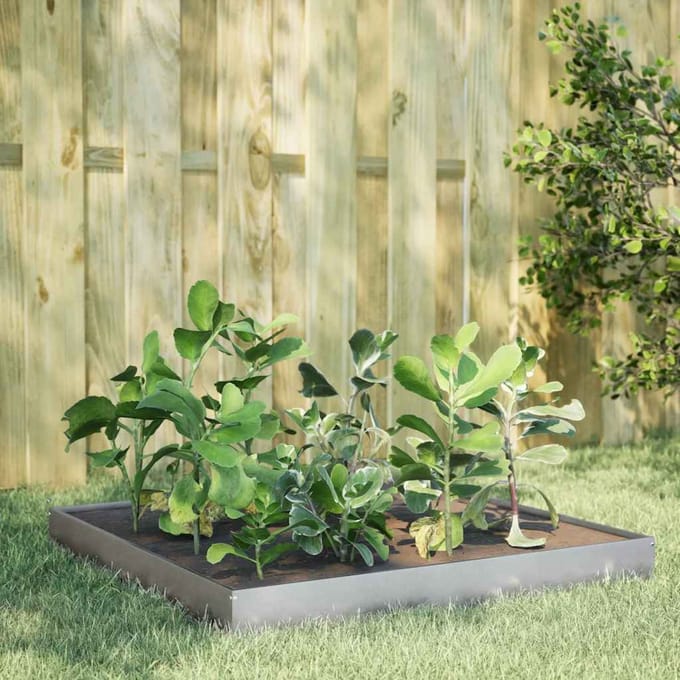 vidaXL - Plantenbak - verhoogd - 100x100x18,5 - cm - gegalvaniseerd - staal