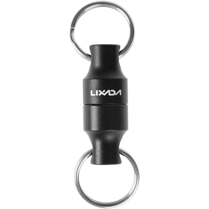 Vliegvissen Magnetische Net Release Holder Keeper Magnet Clip Schepnet Connector met intrekbaar Clip black