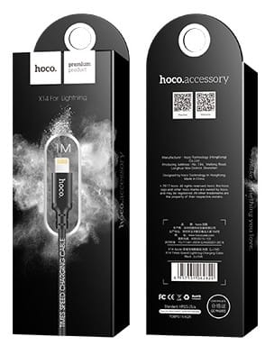 Hoco USB kabel naar Lightning zwart - 1m