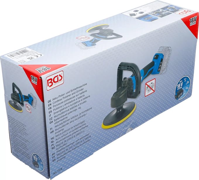 BGS Accu schuur- en polijstmachine - borstelloos - 18 V - zonder accu