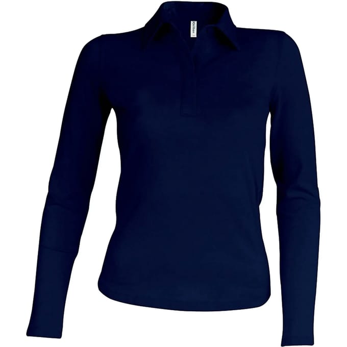 Kariban Damespolo lange mouwen K244 - Navy - S