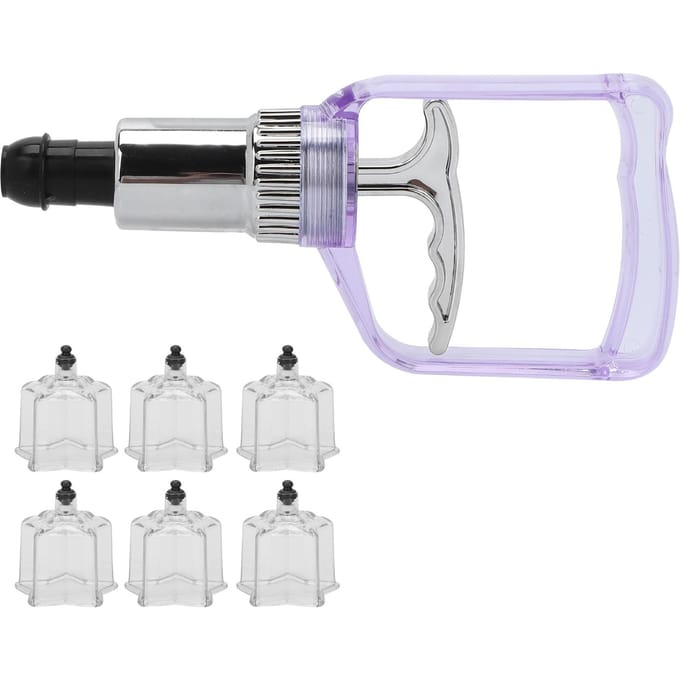 Vijfpuntige Stervormige Cupping Cup Set Pijnverlichting Massage Cupping Therapie Set Pomp Pistool white