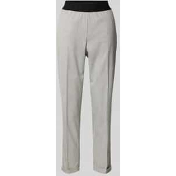 Tapered fit stoffen broek met persplooien, model 'Maron'