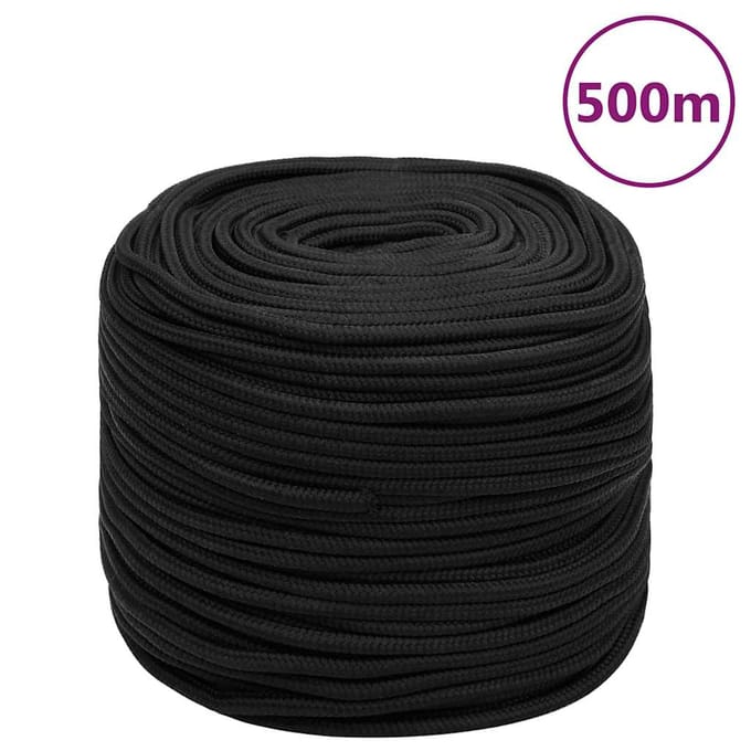 vidaXL - Boottouw - 8 - mm - 500 - m - polypropeen - zwart