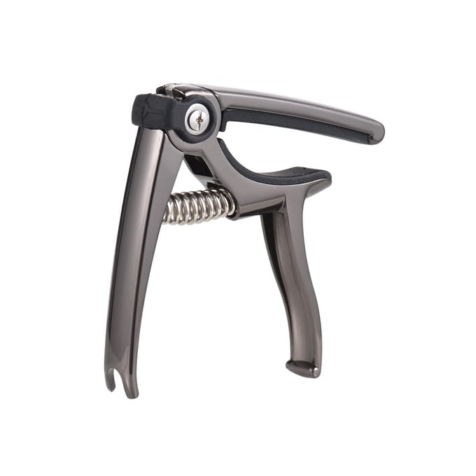 Capodastre de guitare 4 en 1, changement rapide, fonction de démarrage des ongles, coupe-corde, support de médiator noir