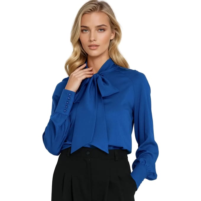 Vrouwelijke viscose blouse met riem Nife