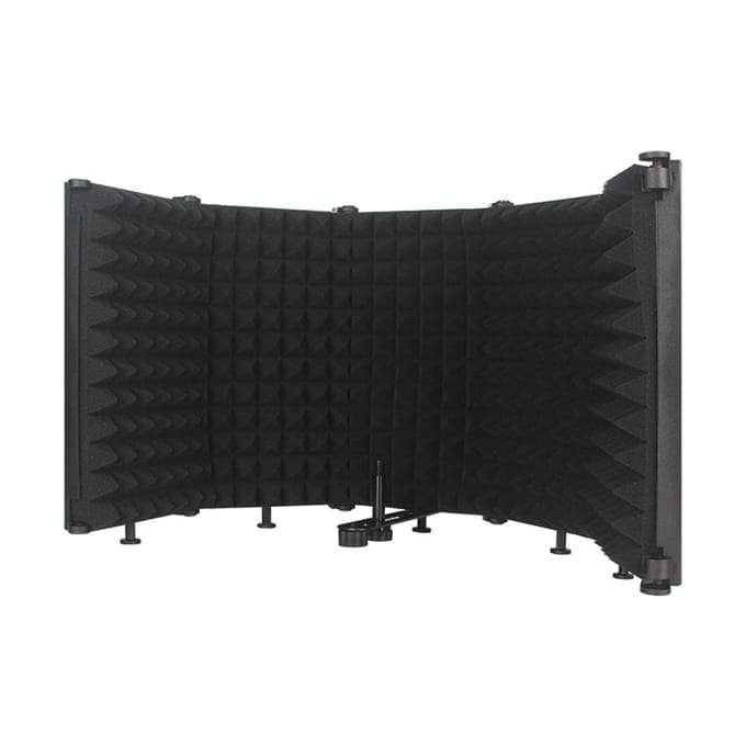 Opvouwbaar, verstelbaar geluidsabsorberend stemopnamepaneel Draagbare akoestische isolatiemicrofoon 5 panel