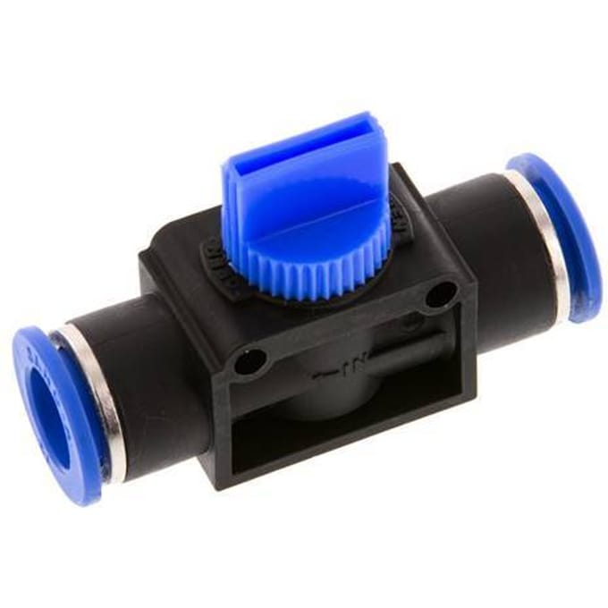 12 mm Kunststof/Messing 3/2-Weg Handafsluiter
