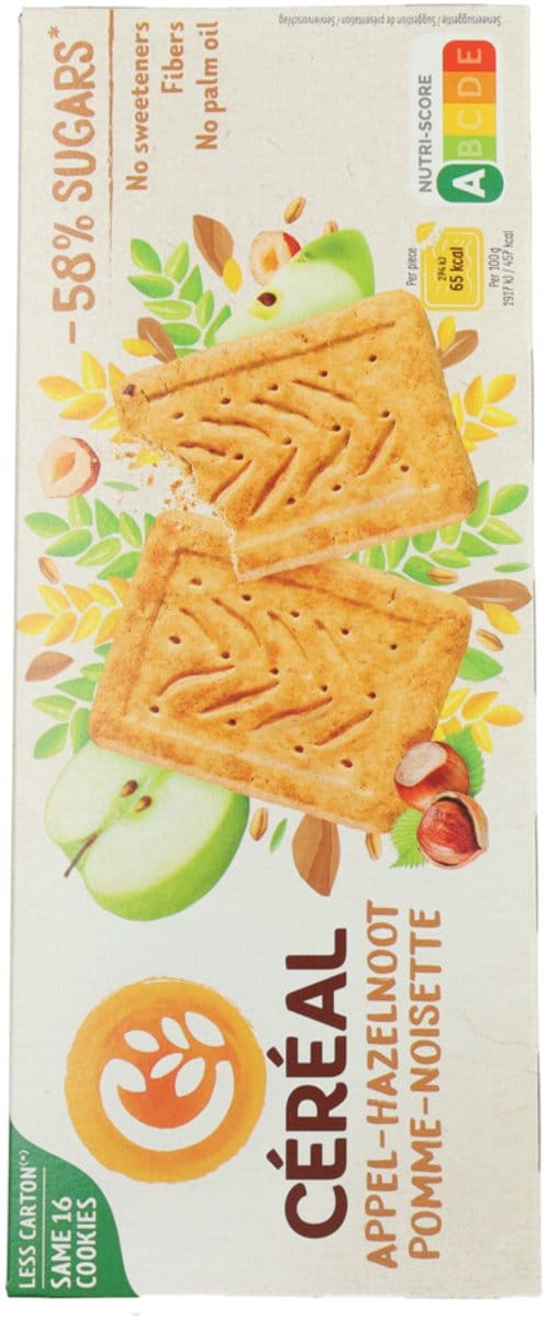 Céréal Koekjes Appel-Hazelnoot - 1 x 230 gr