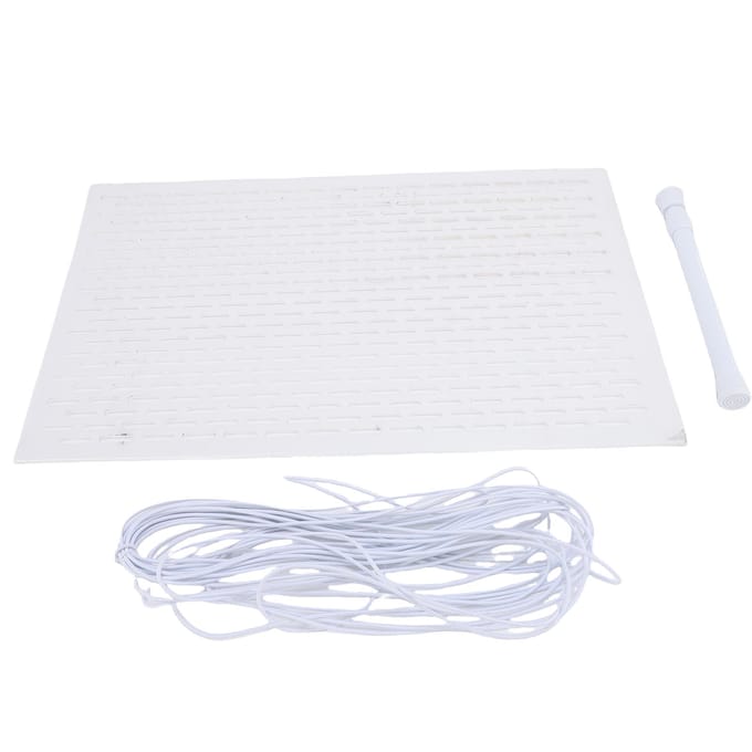 Skimmer Beschermingsset PP Zwembad Bladschepnet met 10m Touw Telescopische Stang Voorkom Verstopping Eenvoudige Montage white