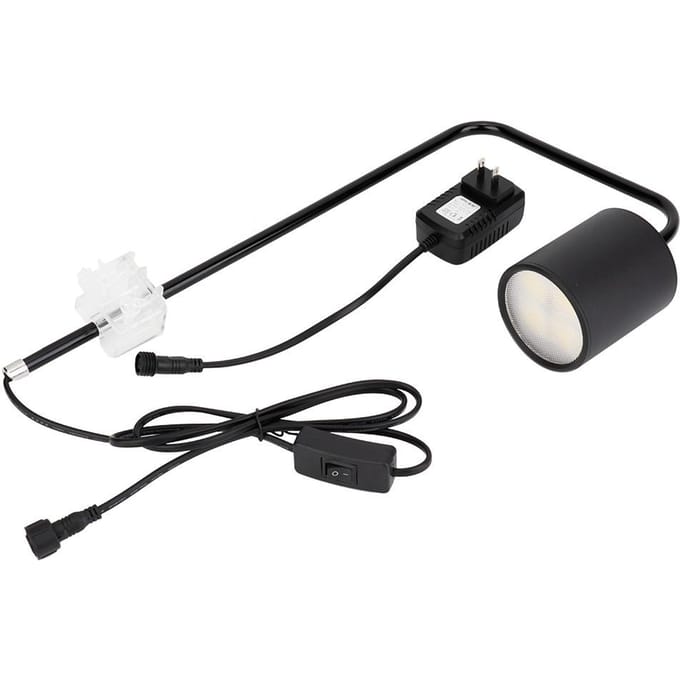 Lampe LED étanche pour aquarium avec clip 12 W  (noir) noir