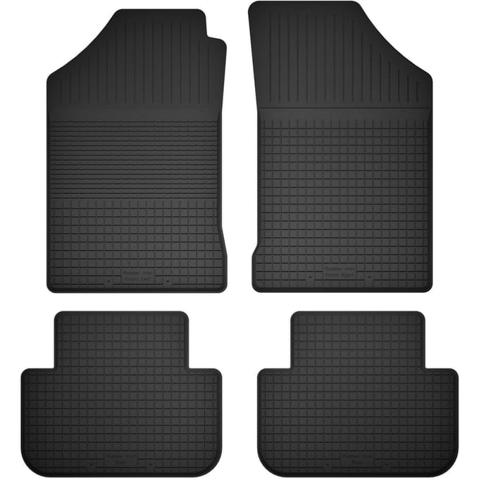 Wielganizator BasicProtect - Auto Rubber Matten - 1,5 cm Rand - 4 Stuks - Compatibel met Renault 19 (1988-1996)