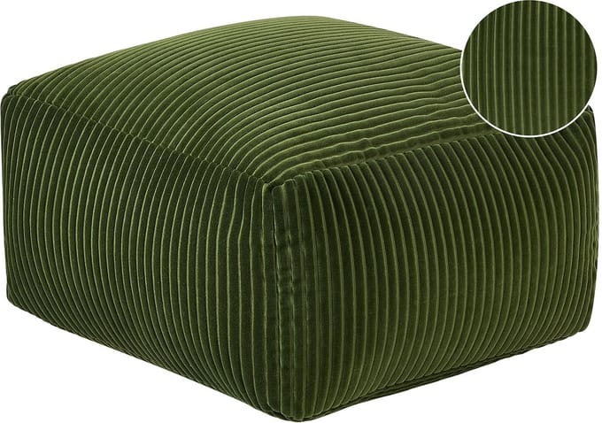 MUKKI - Poef - Donkergroen - Corduroy
