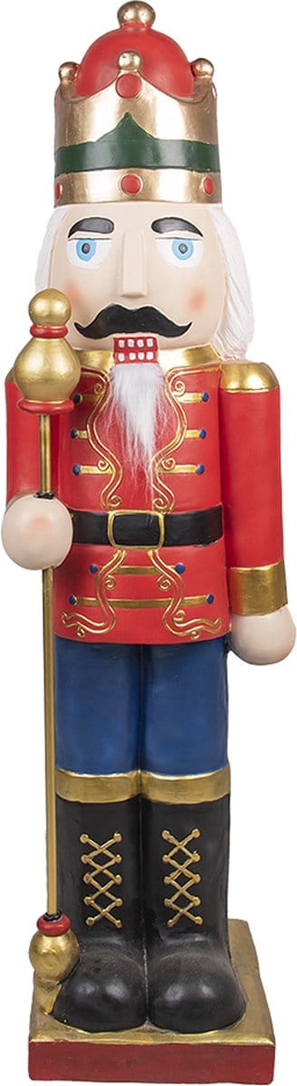 Clayre & Eef Beeld Notenkraker 120 cm Rood Blauw Kunststof
