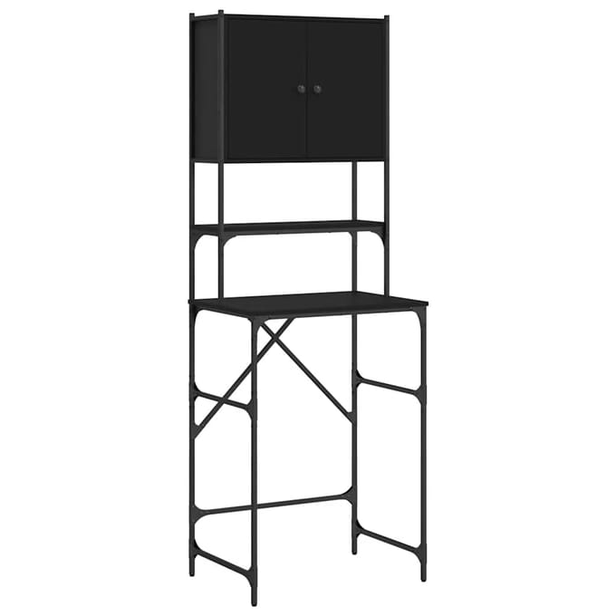 vidaXL - Wasmachinekast - 68x48,5x194 - cm - zwart