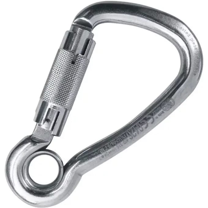 RVS karabijnhaak met oog Kong Harness Autoblock