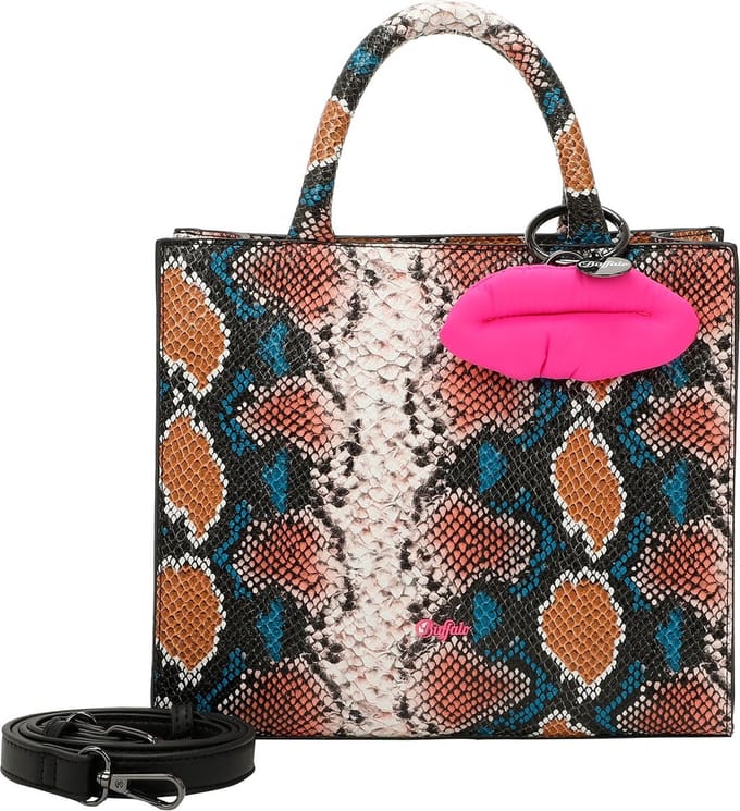 BUFFALO Handtas Schoudertas Fancy Snake Big Boxy Collection Shopper Blue Veelkleurig