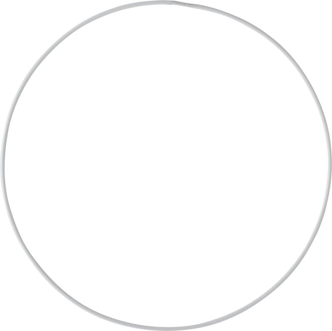J-Line decoratie Ring - metaal - wit - extra large