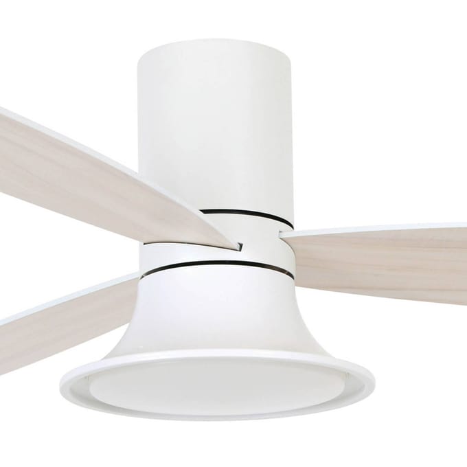 Beacon Lighting Plafondventilator met licht Flusso wit Ø 132 cm stil
