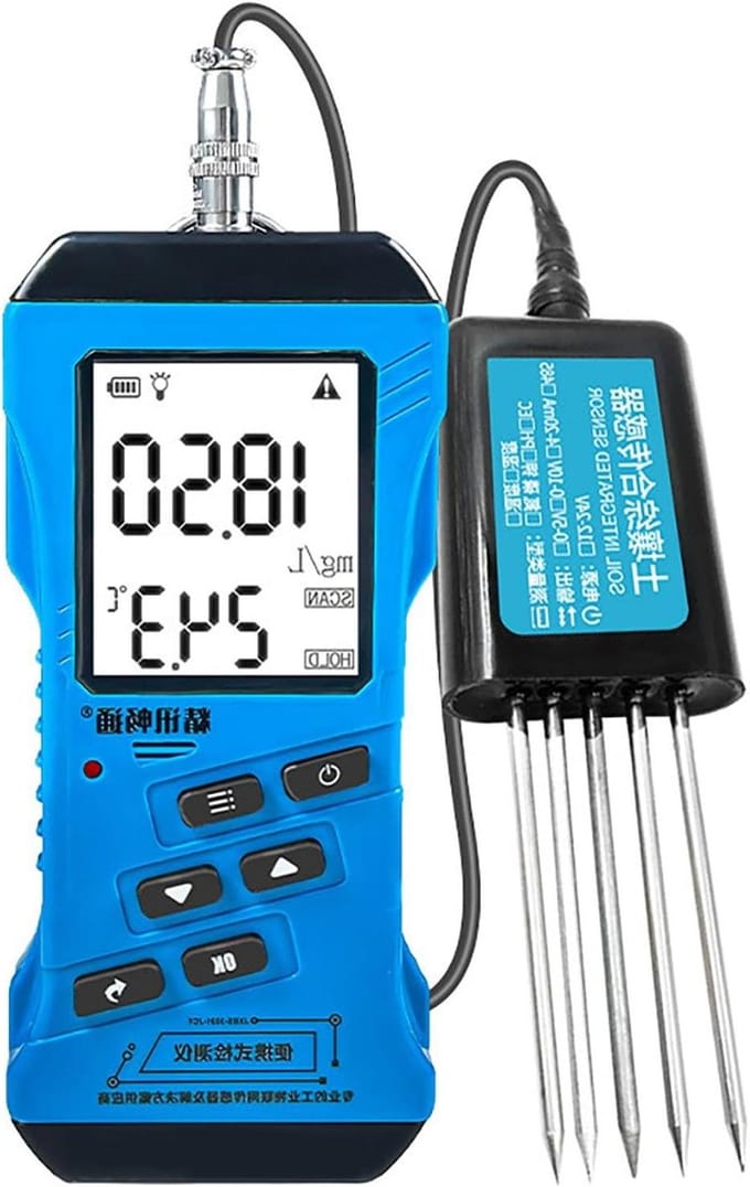 Digitale bodemmeter - Bodemtester 7-in-1 - Planten verzorgen - Uitgebreide analyse - 3-inch LCD - Grijs