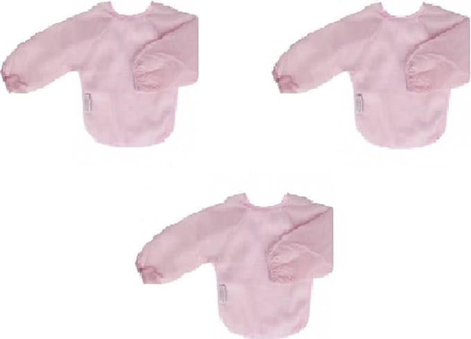 Silly Billyz Fleece Small Longsleeve Bibs Antique Pink 3 Stuks
