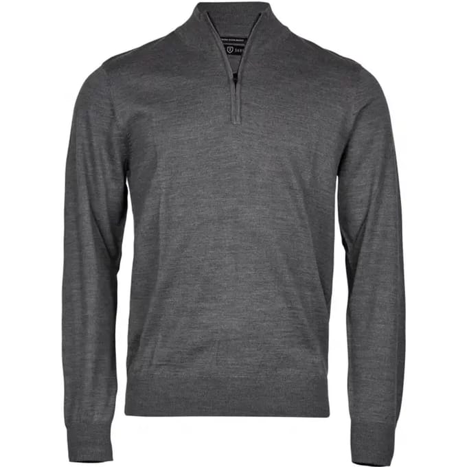 Tee Jays - Men's Half Zip - Grey Melange - S