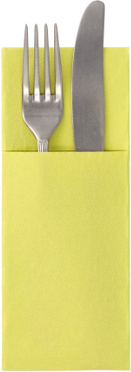 50 Servetten ROYAL Collection 40 cm x 30 cm lime met bestekvouw