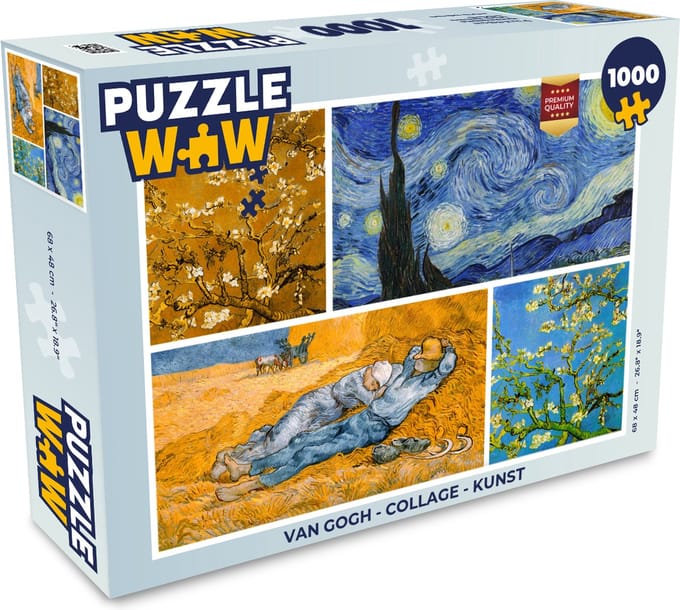 Puzzel Van Gogh - Collage - Kunst - Legpuzzel - Puzzel 1000 stukjes volwassenen