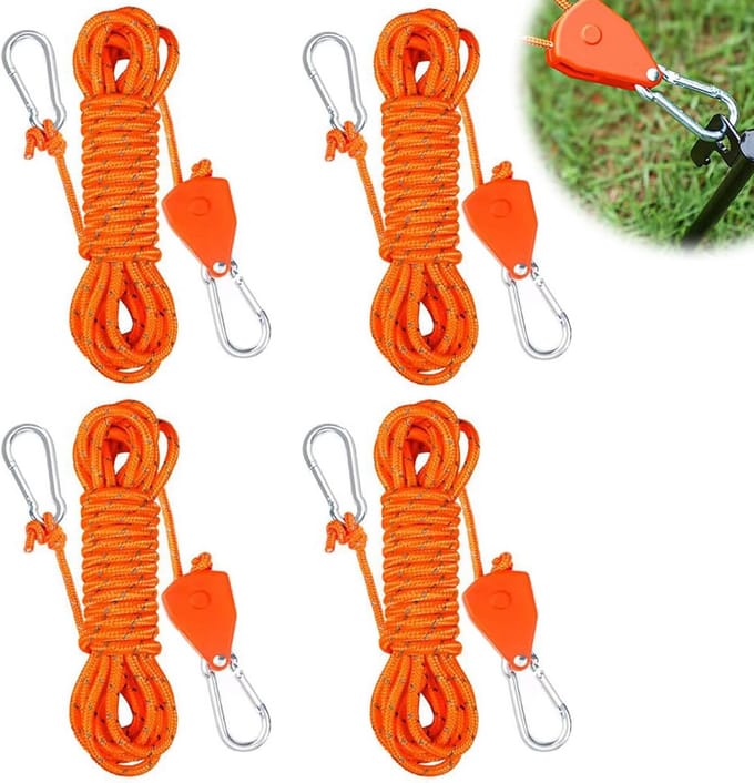 Verstelbaar Touw - 4mm Diameter - Sterk en Duurzaam voor Diverse Toepassingen
