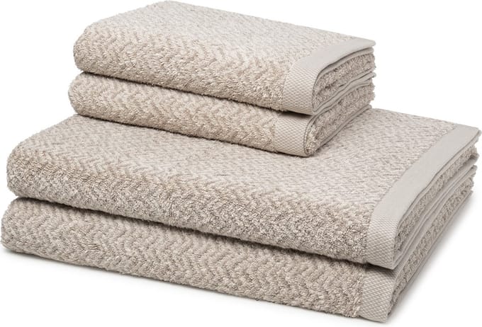 Möve Sonstiges 2 X handdoek 2 X douchehanddoek - in set Brooklyn Fischgrat