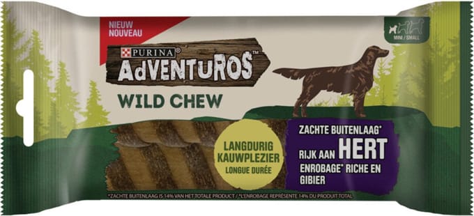 Adventuros Wild Chew Hert - Hondensnacks - S